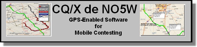 CQ/X de NO5W GPS-Enabled Software for Mobile Contesting